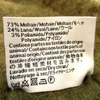 Loewe Anagram Patch Mohair Knit Fringe Scarf X28 Dusty Olive — view 5