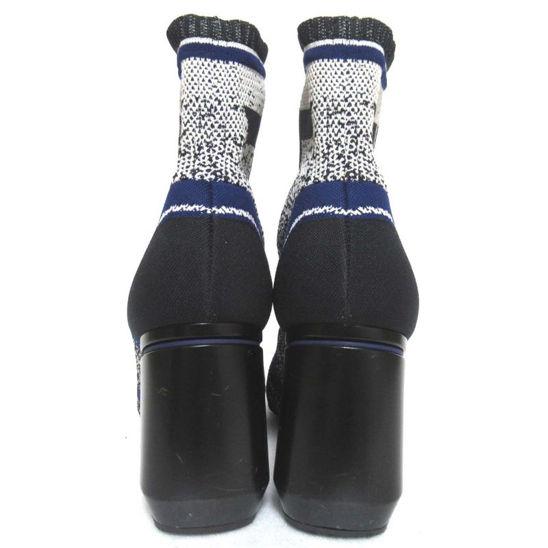 Prada Knit Sock Boots Ankle Short Size 36.5 Black — view 3