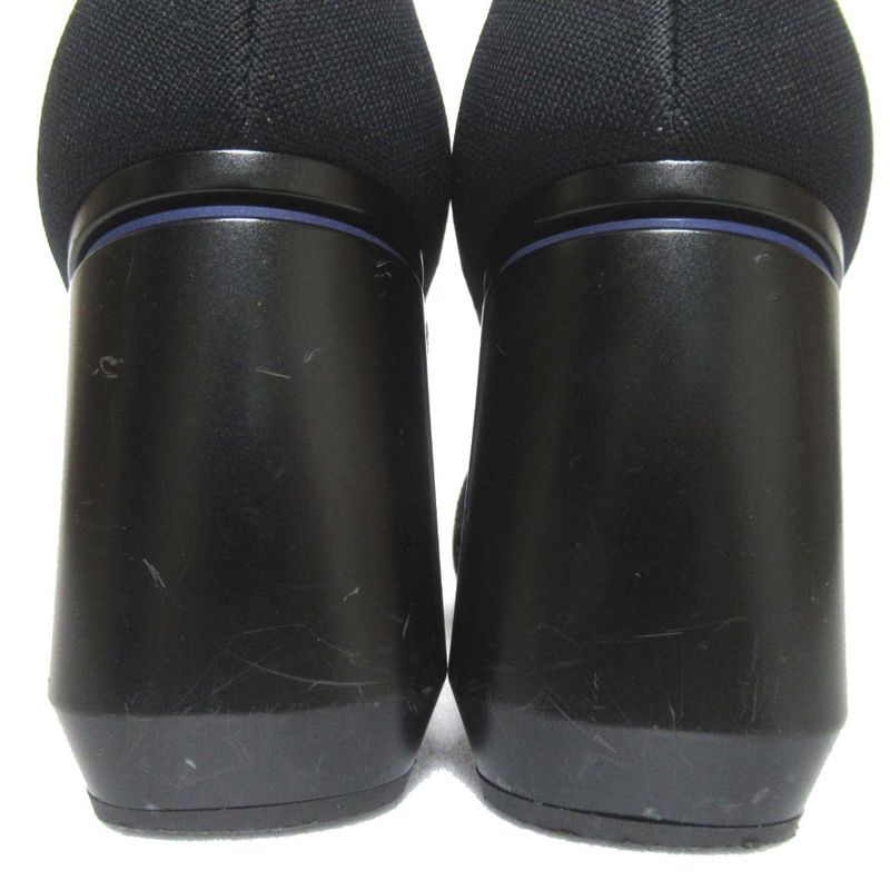 Prada Knit Sock Boots Ankle Short Size 36.5 Black — view 4