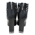 Christian Dior Tattoo Cutwork Open Toe Leather Booties Sandals 35 1/2 D Equivalen — view 3