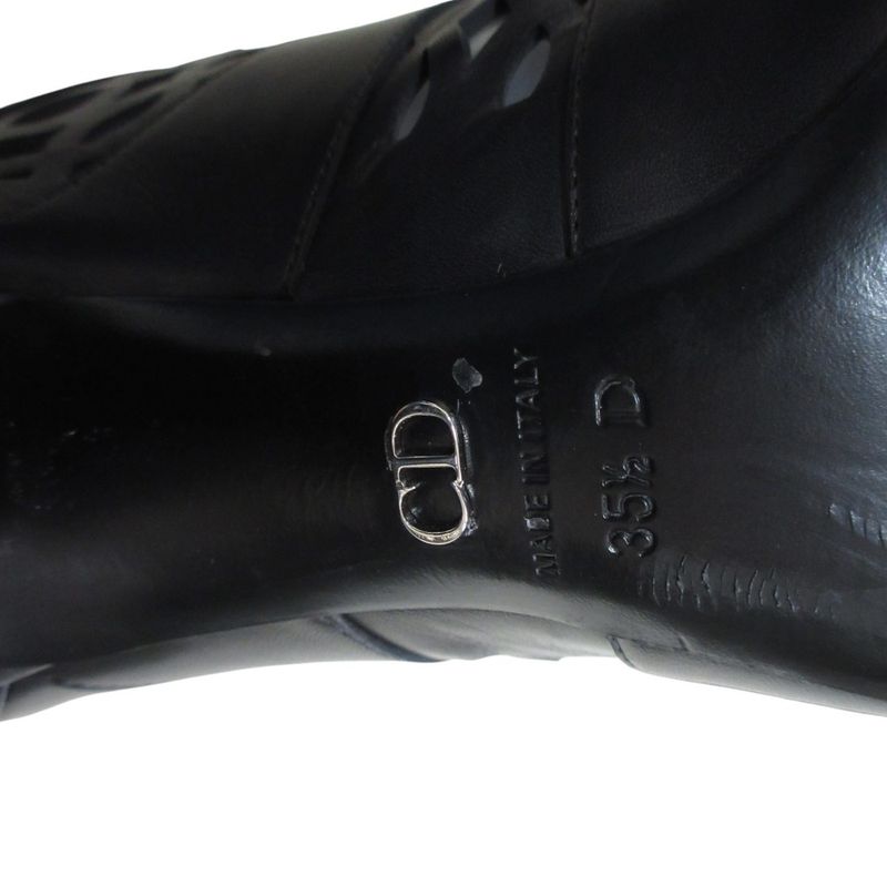 Christian Dior Tattoo Cutwork Open Toe Leather Booties Sandals 35 1/2 D Equivalen — view 9