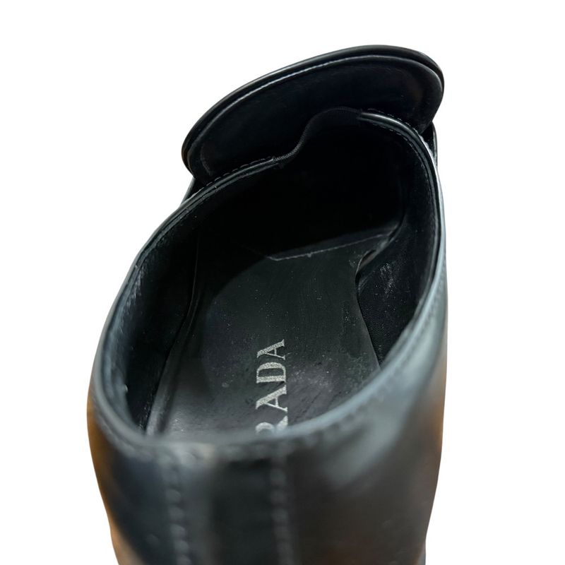 Prada Leather Loafer Dnc725 Size 39 Black — view 9