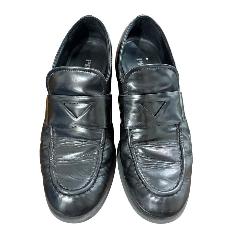 Prada Leather Loafer Dnc725 Size 39 Black — view 3