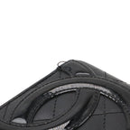 Chanel Cambon Line Coco Long Bifold Wallet Soft Calf Leather Enamel Black Pink — view 5