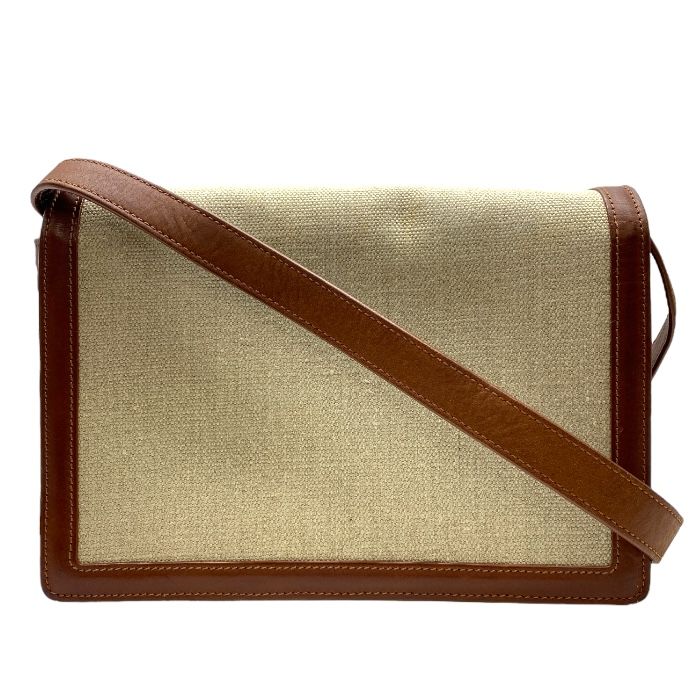 Saint Laurent Paris Belle Chasse Shoulder Bag Logo Leather Canvas — view 2