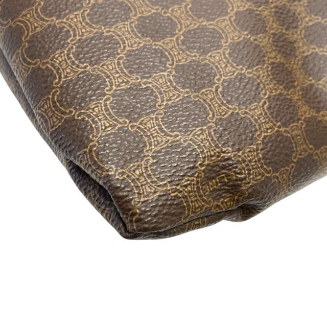 Celine Macadam Pattern Tote Handbag Leather Brown Men Women — view 4