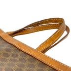 Celine Macadam Pattern Tote Handbag Leather Brown Men Women — view 6