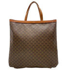 Celine Macadam Pattern Tote Handbag Leather Brown Men Women — view 2