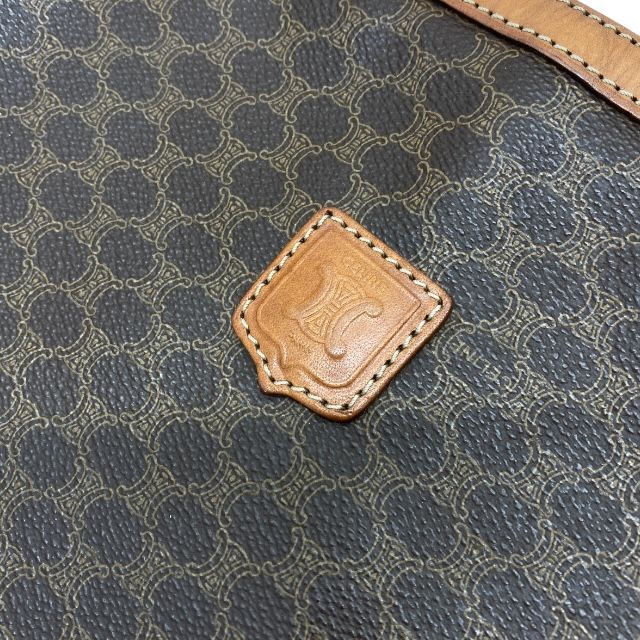 Celine Macadam Pattern Tote Handbag Leather Brown Men Women — view 5