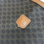 Celine Macadam Pattern Tote Handbag Leather Brown Men Women — view 5