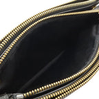 Celine Trio Small Shoulder Pouch Pochette Crossbody Leather Black — view 8