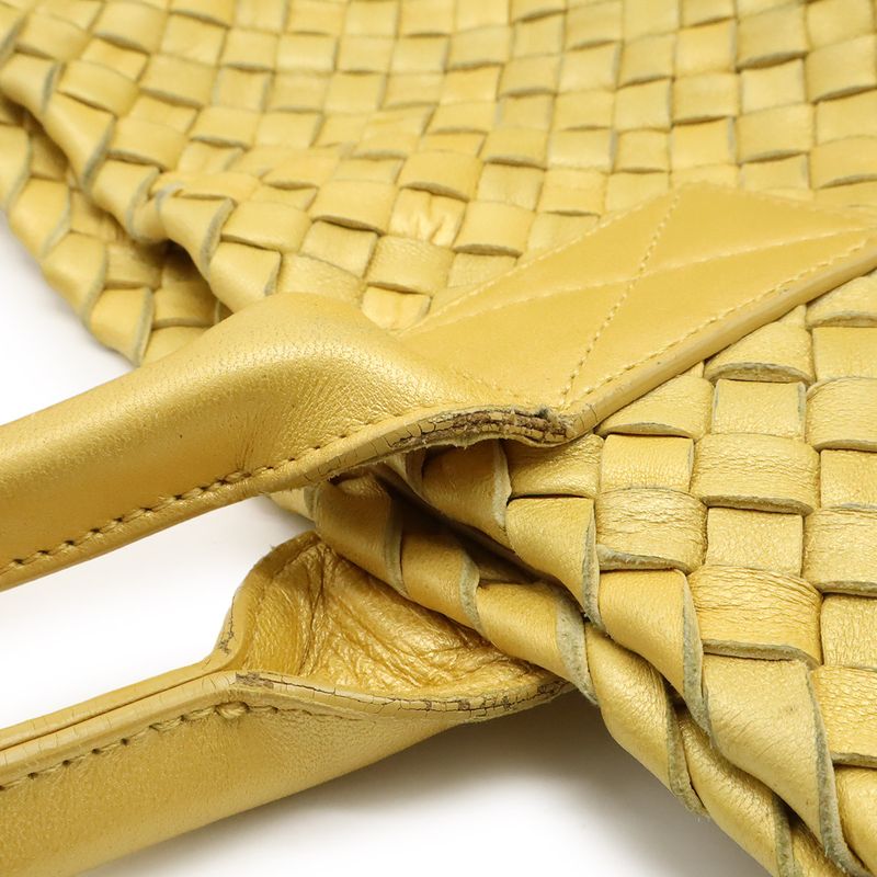 Bottega Veneta Intrecciato Cabas PM Tote Bag Leather Yellow — view 5