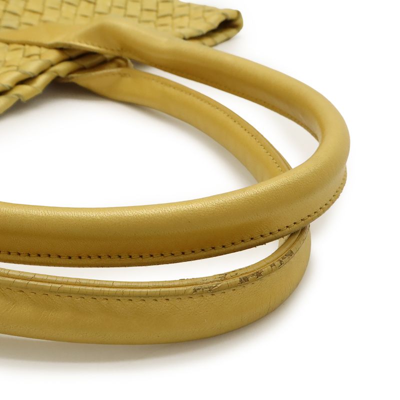 Bottega Veneta Intrecciato Cabas PM Tote Bag Leather Yellow — view 4