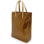 Louis Vuitton Monogram Vernis Reed MM Tote Handbag Enameled Calf Bronze Brown — view 2