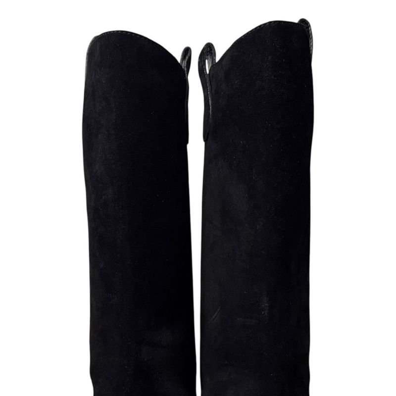 Gucci Suede Long Boots Size 35 1/2 Black — view 3