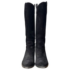 Gucci Suede Long Boots Size 35 1/2 Black — view 2