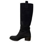 Gucci Suede Long Boots Size 35 1/2 Black — view 6