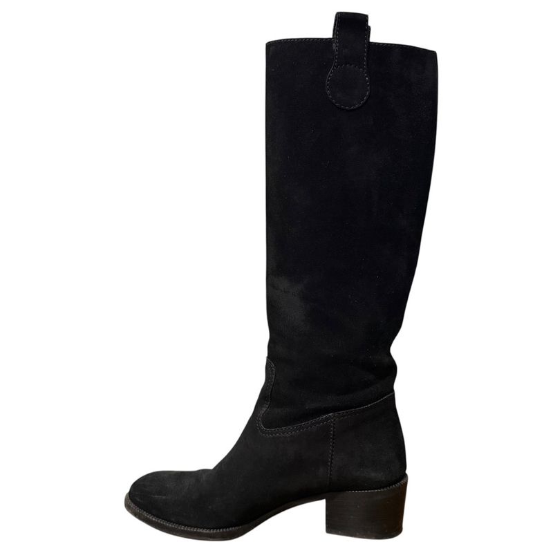 Gucci Suede Long Boots Size 35 1/2 Black — view 6