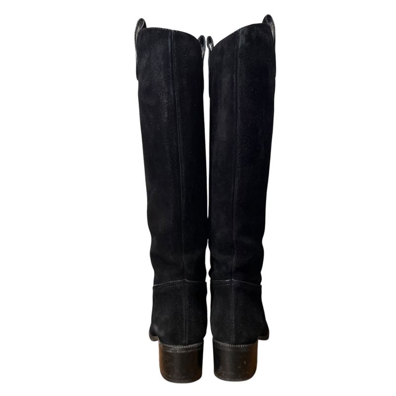 Gucci Suede Long Boots Size 35 1/2 Black — view 5