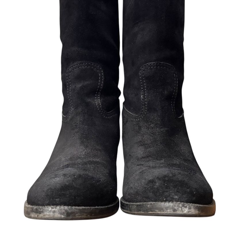 Gucci Suede Long Boots Size 35 1/2 Black — view 4