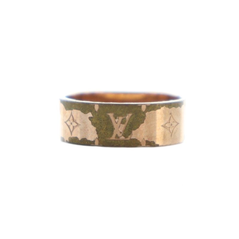 Louis Vuitton Burg Nanogram Ring Accessories Rings Logo No 10 Gold Color — view 7