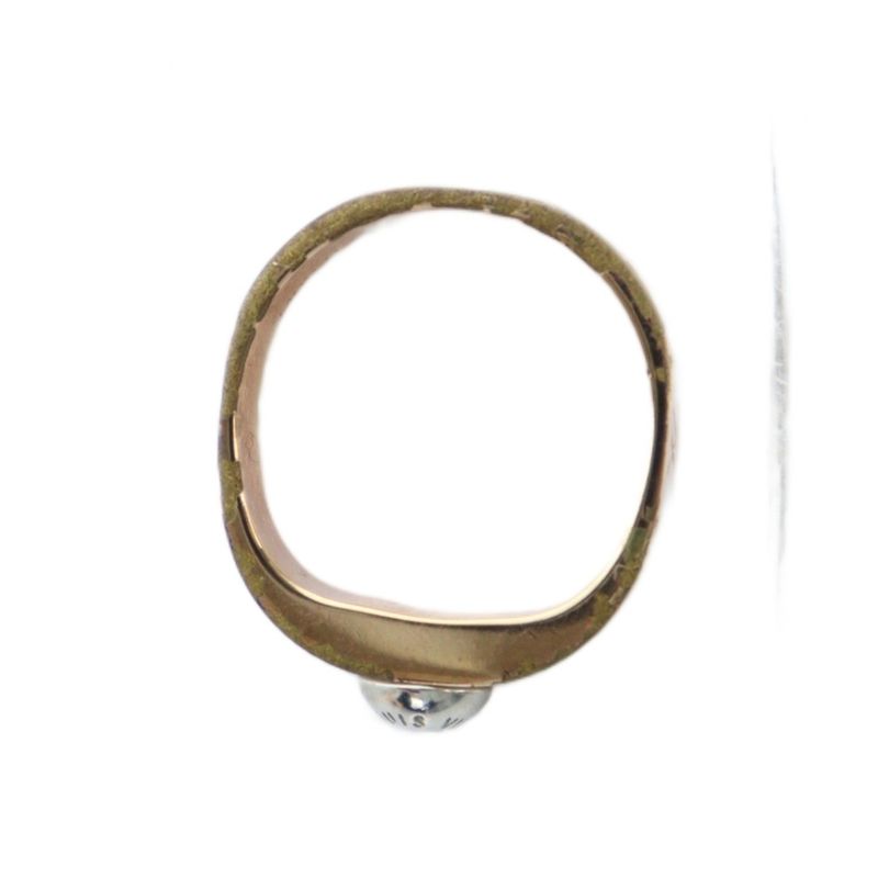 Louis Vuitton Burg Nanogram Ring Accessories Rings Logo No 10 Gold Color — view 4