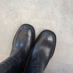 Bottega Veneta Intrecciato Long Boots Leather Dark Navy 35 1 2 — view 6