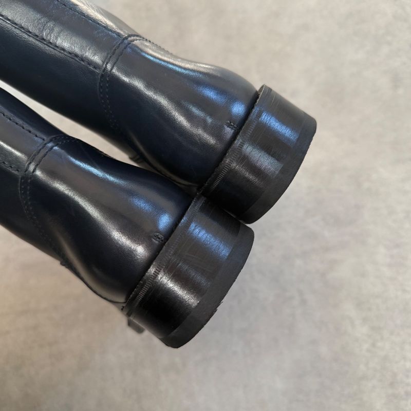 Bottega Veneta Intrecciato Long Boots Leather Dark Navy 35 1 2 — view 7