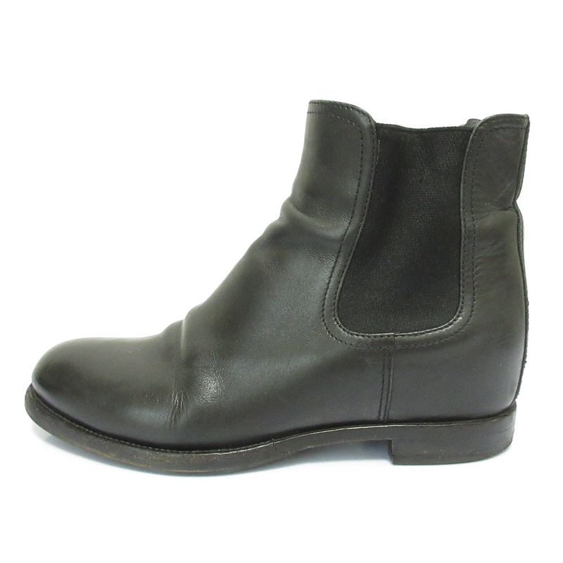 Prada Leather Side Gore Chelsea Boots Short Size 39 — view 3