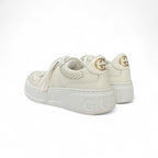Gucci Sneakers Shoes Leather White GG Embossed Interlocking G Logo — view 4