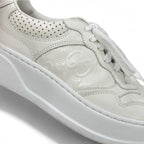 Gucci Sneakers Shoes Leather White GG Embossed Interlocking G Logo — view 9