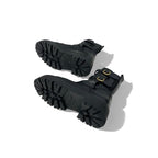 Celine Boots Short Shoes Leather Black Bulky Buckle — view 6