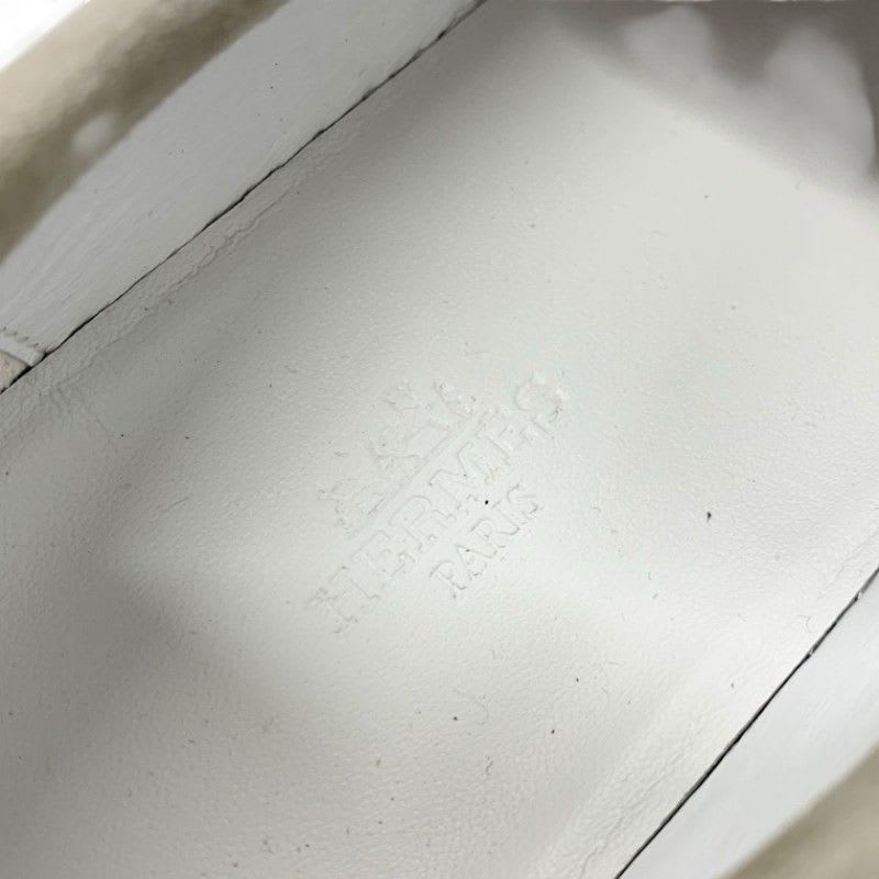 Hermes Game Sneakers Shoes Suede Beige Pink Gold Kelly Hardware Slip-on — view 7