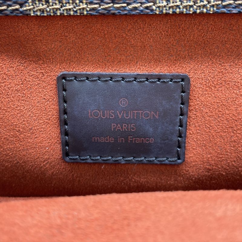Louis Vuitton Vallioli PM Tote Bag Damier Ebene Brown Gold Hardware — view 8