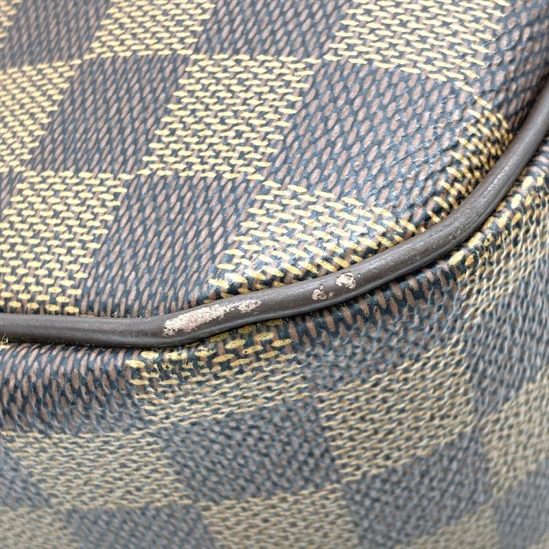 Louis Vuitton Vallioli PM Tote Bag Damier Ebene Brown Gold Hardware — view 9