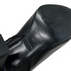 Hermes Boots Short Shoes Leather Black Silver Kelly Hardware — view 8