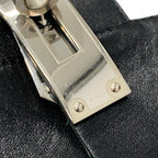Hermes Boots Short Shoes Leather Black Silver Kelly Hardware — view 9