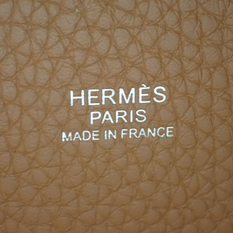 Hermes Picotin Lock MM Ck37 Handbag Taurillon Clemence Gold Silver — view 8