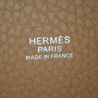 Hermes Picotin Lock MM Ck37 Handbag Taurillon Clemence Gold Silver — view 8