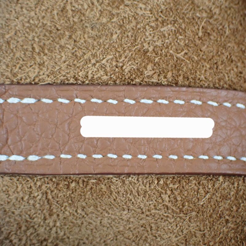 Hermes Picotin Lock MM Ck37 Handbag Taurillon Clemence Gold Silver — view 9