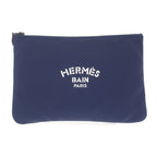 Hermes Trousse Flat MM Neobain Pouch Nylon Polyurethane Navy — view 2