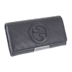 Gucci Blondi Continental Wallet aacp7 1000 Long Leather Black — view 2