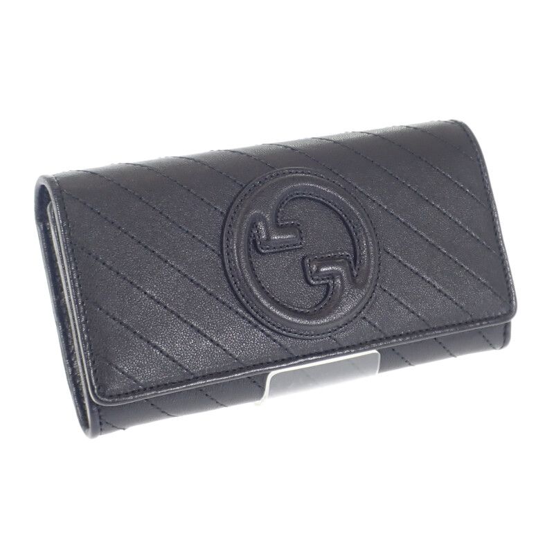 Gucci Blondi Continental Wallet aacp7 1000 Long Leather Black — view 2