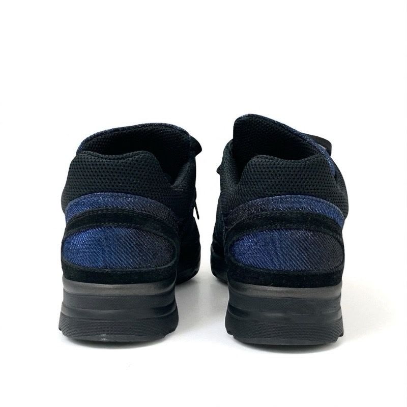 Chanel Sneakers Shoes Fabric Black Blue Coco Mark Metallic — view 5