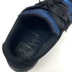 Chanel Sneakers Shoes Fabric Black Blue Coco Mark Metallic — view 7