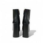 Louis Vuitton Shakeline Boots Short Shoes Leather Black Gold Logo Ankle — view 5