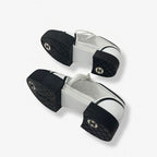 Chanel Sneakers Shoes Leather Mesh White Black Coco Mark Lace Up — view 6