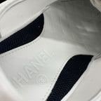 Chanel Sneakers Shoes Leather Mesh White Black Coco Mark Lace Up — view 7