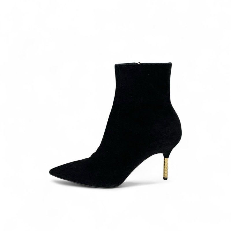 Louis Vuitton Ultimate Line Boots Short Shoes Suede Black Gold Ankle — view 3
