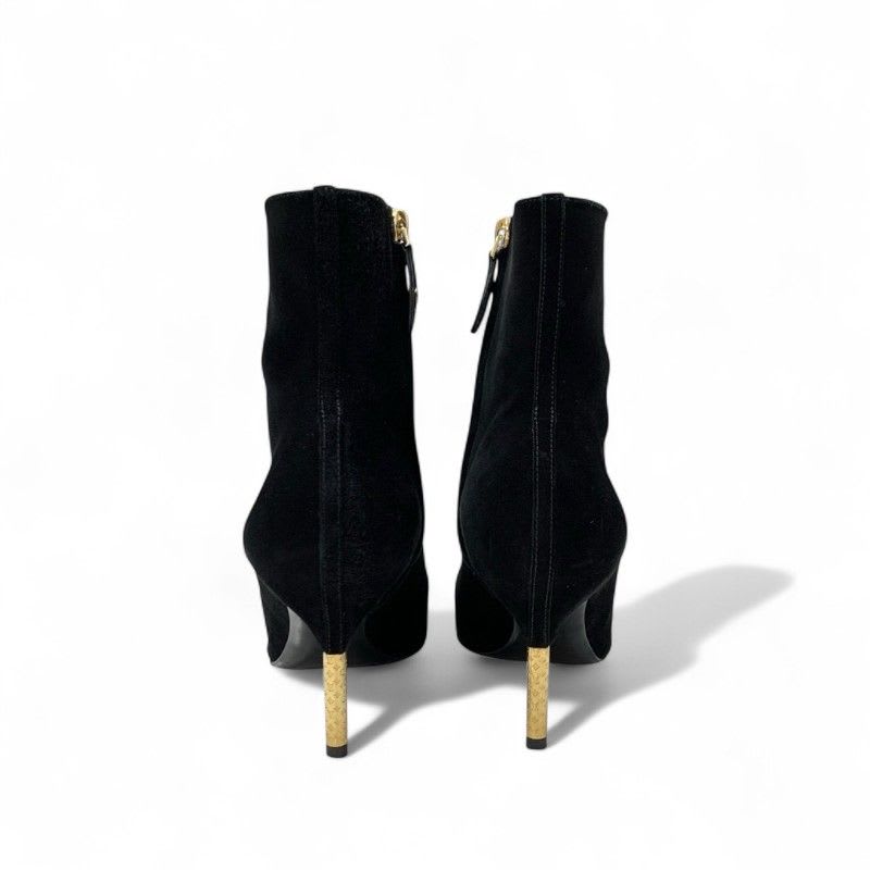 Louis Vuitton Ultimate Line Boots Short Shoes Suede Black Gold Ankle — view 5